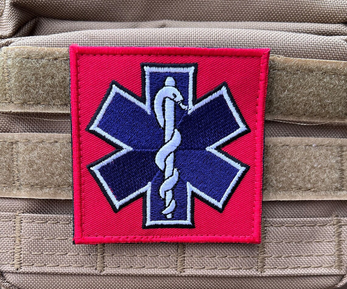 EMT Patch EMS Patch Paramedic Embroidered Patch Star of Life
