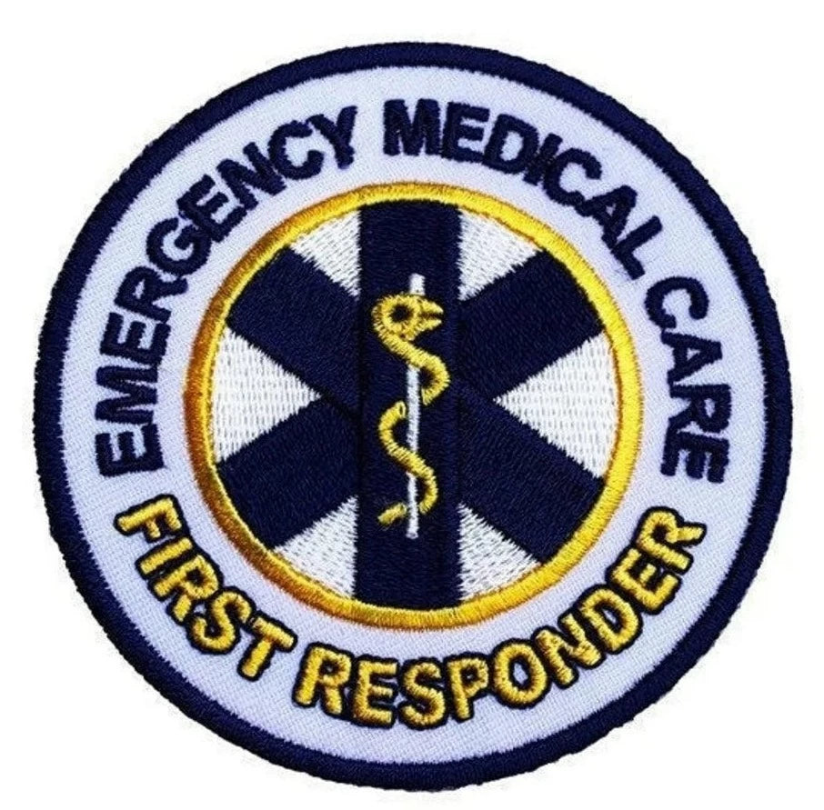 Emergency Medical Care First Responder Patch (3 Inch) Iron/Sew-on Badge EMC Paramedic First Aid