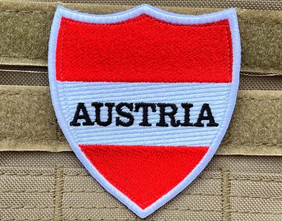 Austria Flag Patch (3 Inch) Velcro Badge