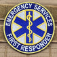 Emergency Services First Responder Patch (3 Inch) Velcro Badge First Aid Patches