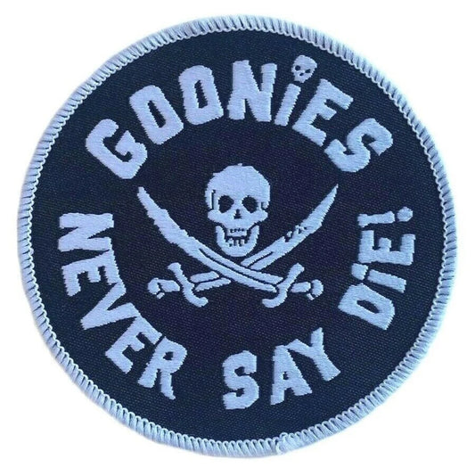 The Goonies Never Say Die Patch (3 Inch) Iron or Sew-on Badge Pirate Costume Patches