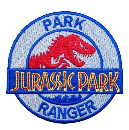 Jurassic Park Ranger Patch (3.5 Inch) Iron-On Badge Movie Dinosaur