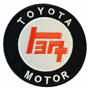 Toyota Patch (3.5) Iron-on Badge Rare Black Japanese Motor Racing Patches